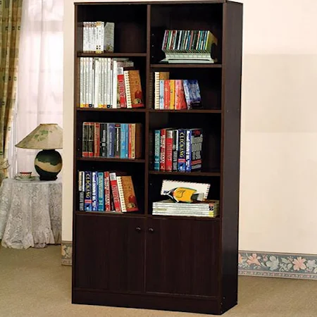 Verden Book Shelf Cabinet with 8 Shelves and 2 Doors